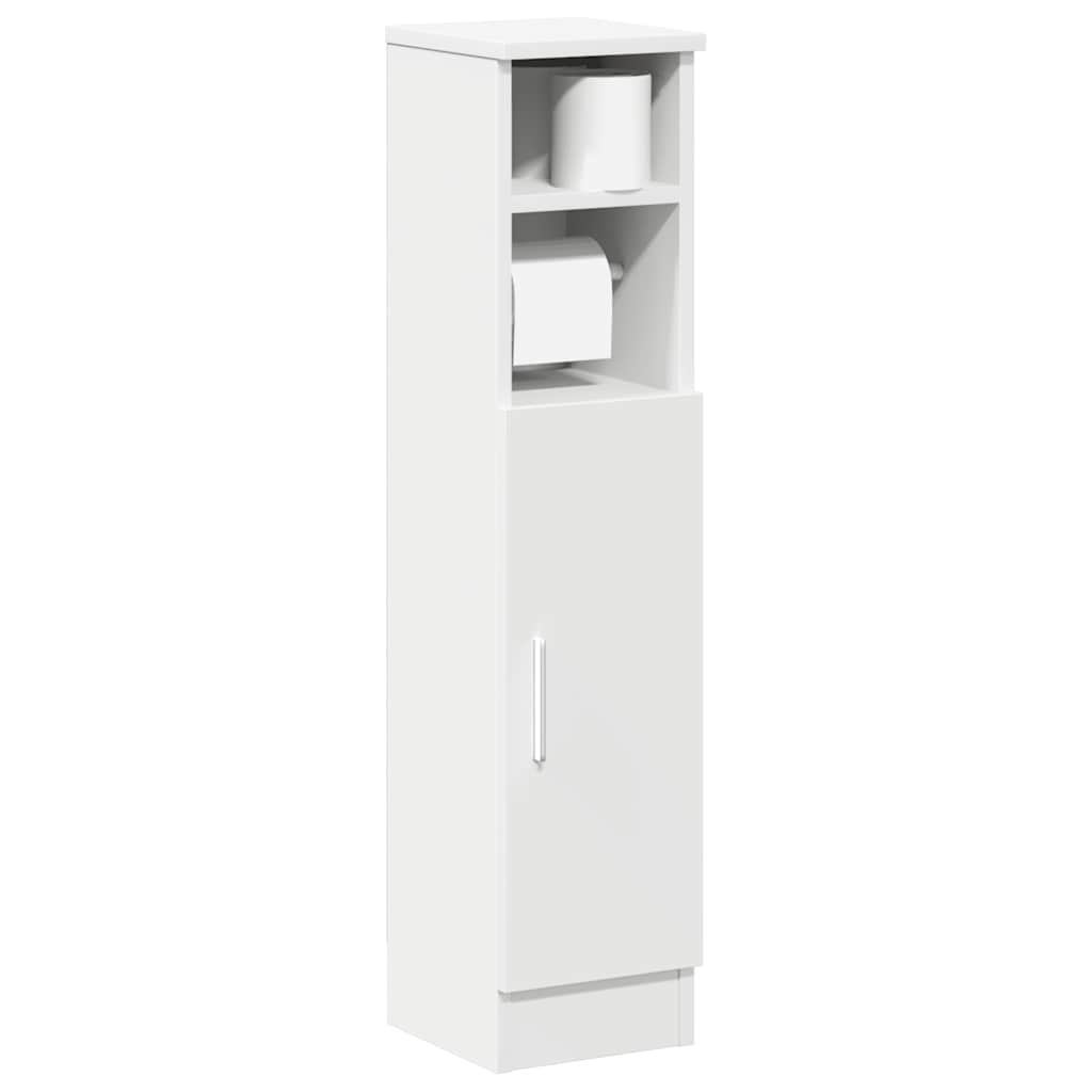 vidaXL Badezimmerschrank mit Rollenhalter Weiß 20,5x22x90 cm