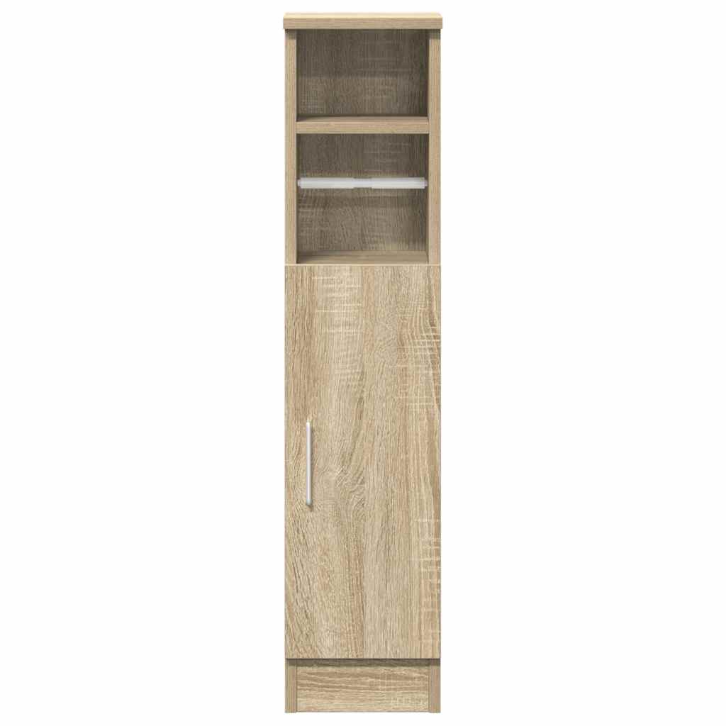 vidaXL Badezimmerschrank mit Rollenhalter Sonoma-Eiche 20,5x22x90 cm