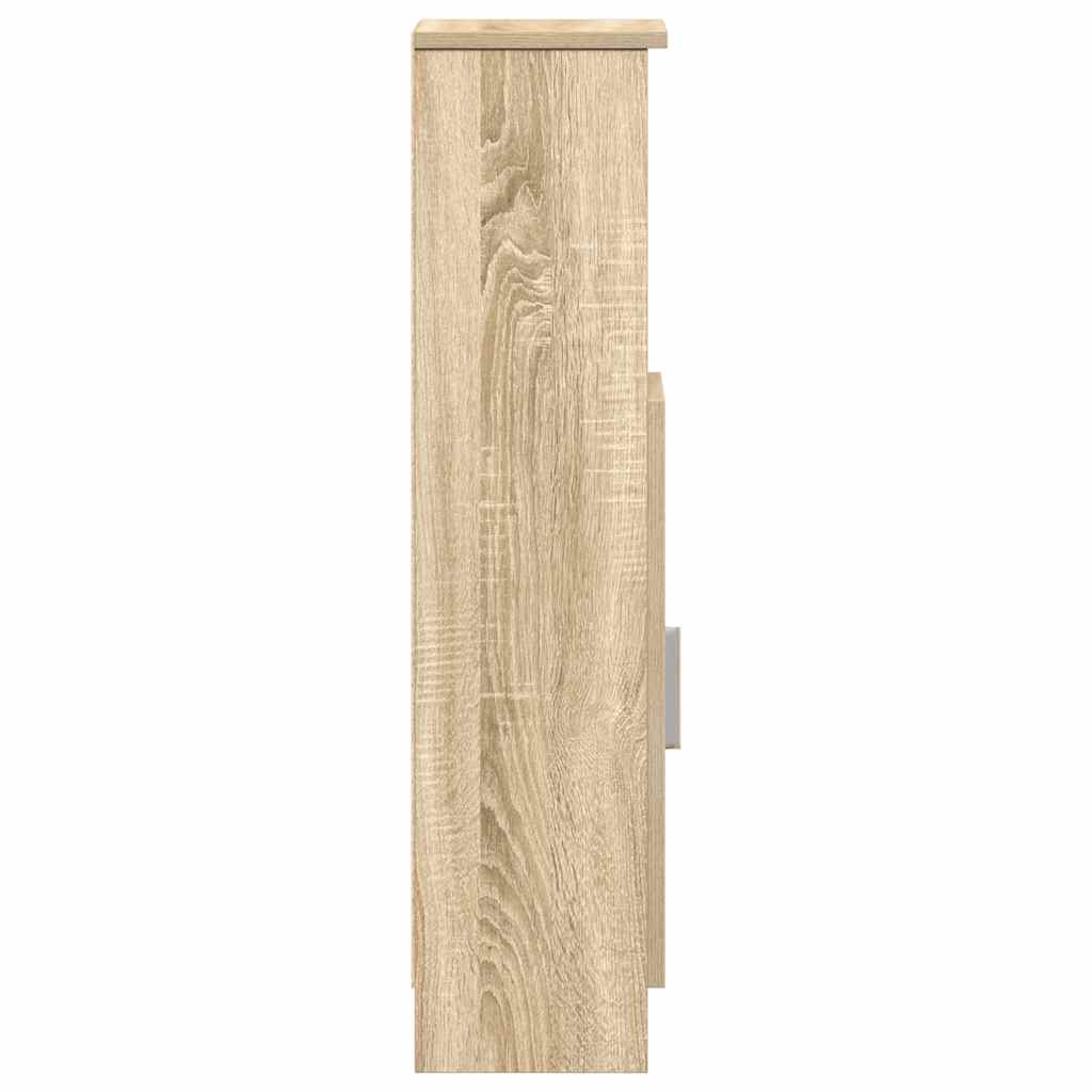 vidaXL Badezimmerschrank mit Rollenhalter Sonoma-Eiche 20,5x22x90 cm