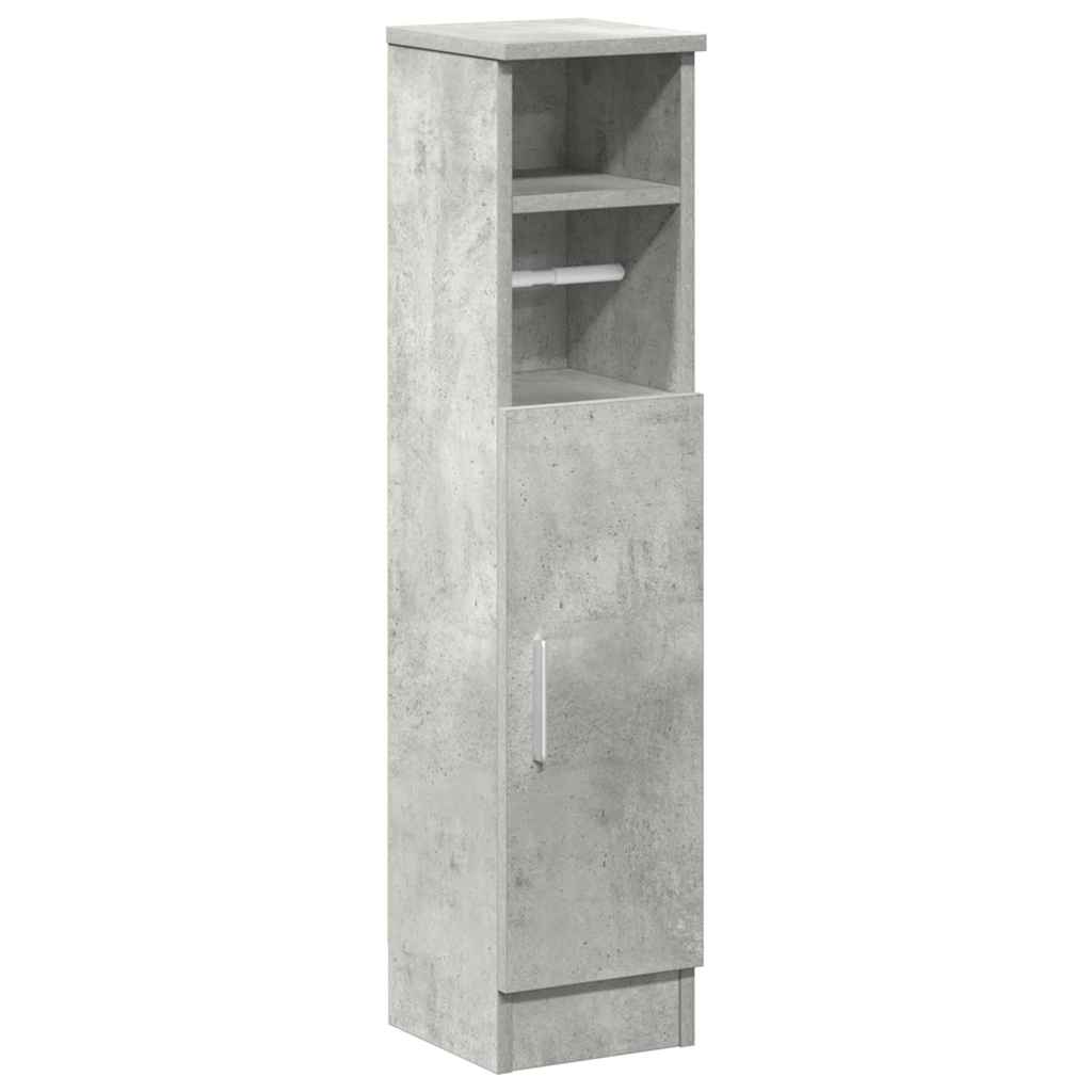 vidaXL Badezimmerschrank mit Rollenhalter Betongrau 20,5x22x90 cm