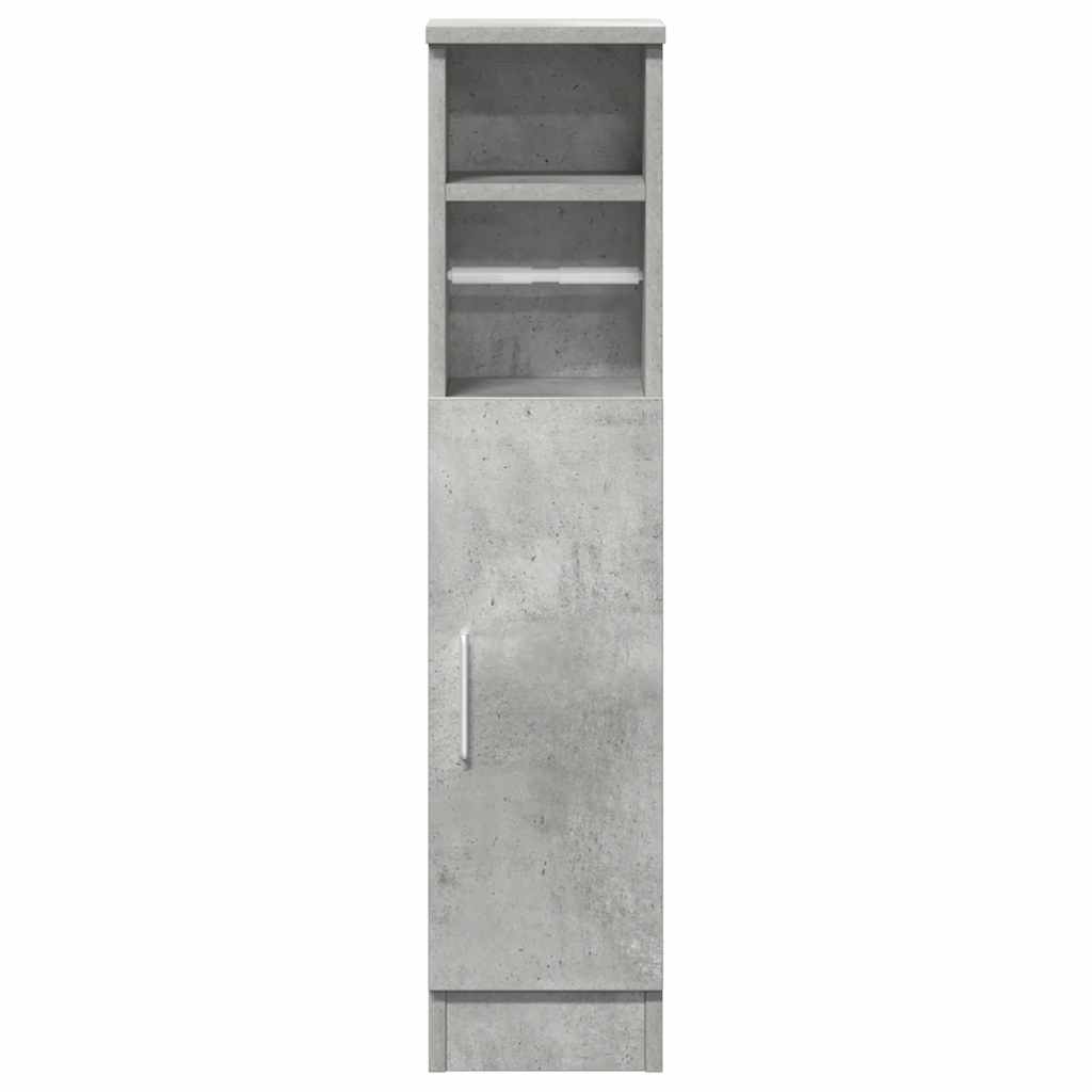 vidaXL Badezimmerschrank mit Rollenhalter Betongrau 20,5x22x90 cm