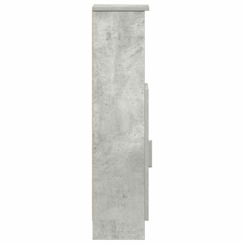 vidaXL Badezimmerschrank mit Rollenhalter Betongrau 20,5x22x90 cm