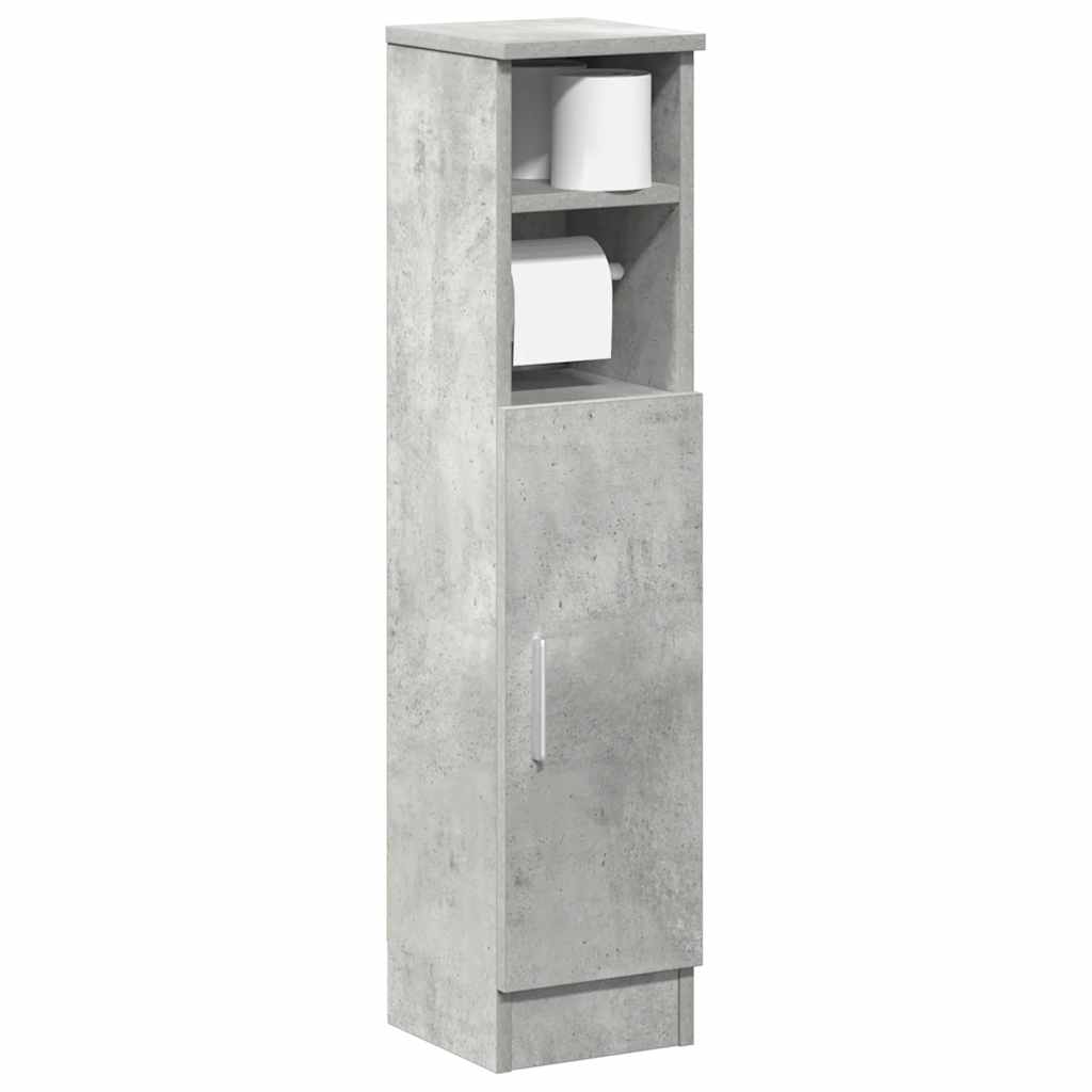 vidaXL Badezimmerschrank mit Rollenhalter Betongrau 20,5x22x90 cm