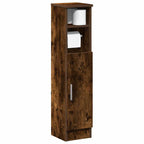 vidaXL Badezimmerschrank mit Rollenhalter Räuchereiche 20,5x22x90 cm