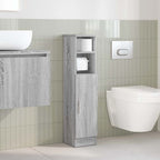 vidaXL Badezimmerschrank mit Rollenhalter Grau Sonoma 20,5x22x90 cm