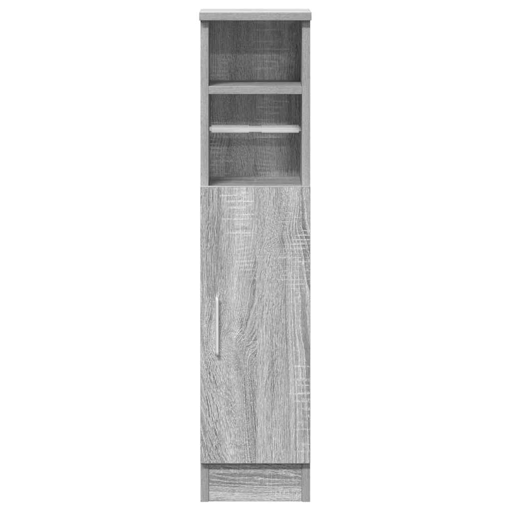 vidaXL Badezimmerschrank mit Rollenhalter Grau Sonoma 20,5x22x90 cm