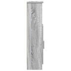 vidaXL Badezimmerschrank mit Rollenhalter Grau Sonoma 20,5x22x90 cm