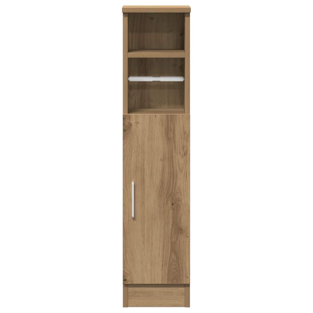 vidaXL Badezimmerschrank mit Rollenhalter Artisan-Eiche 20,5x22x90 cm