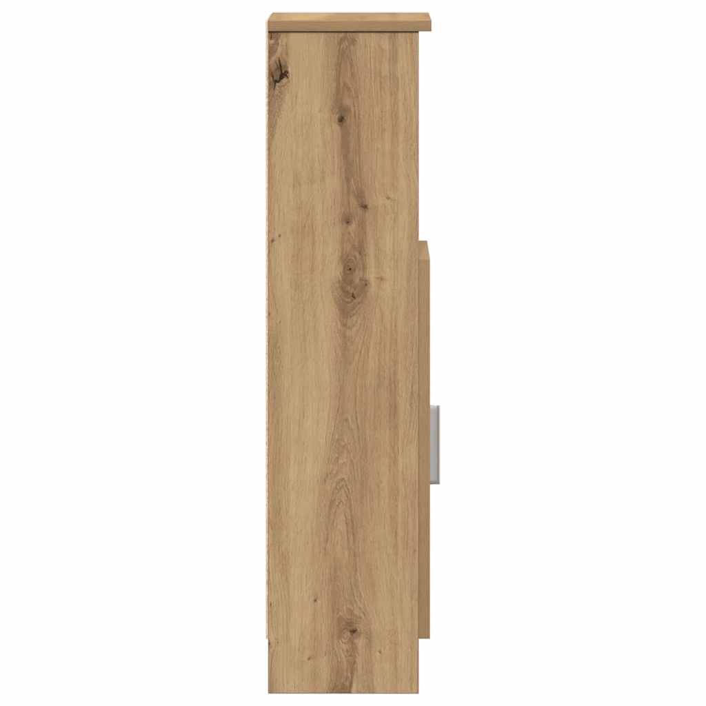 vidaXL Badezimmerschrank mit Rollenhalter Artisan-Eiche 20,5x22x90 cm