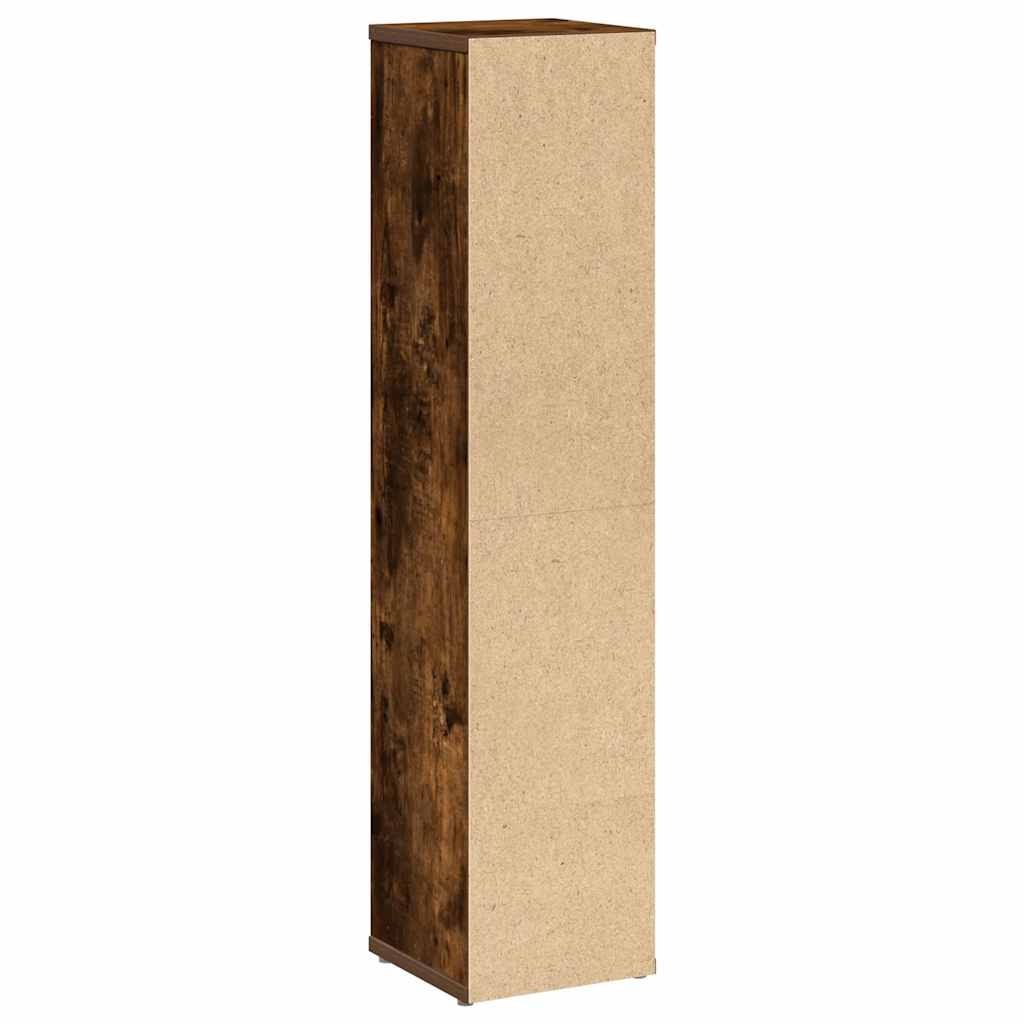 vidaXL Badezimmerschrank mit Rollenhalter Eiche geräuchert 20,5x20x90 cm