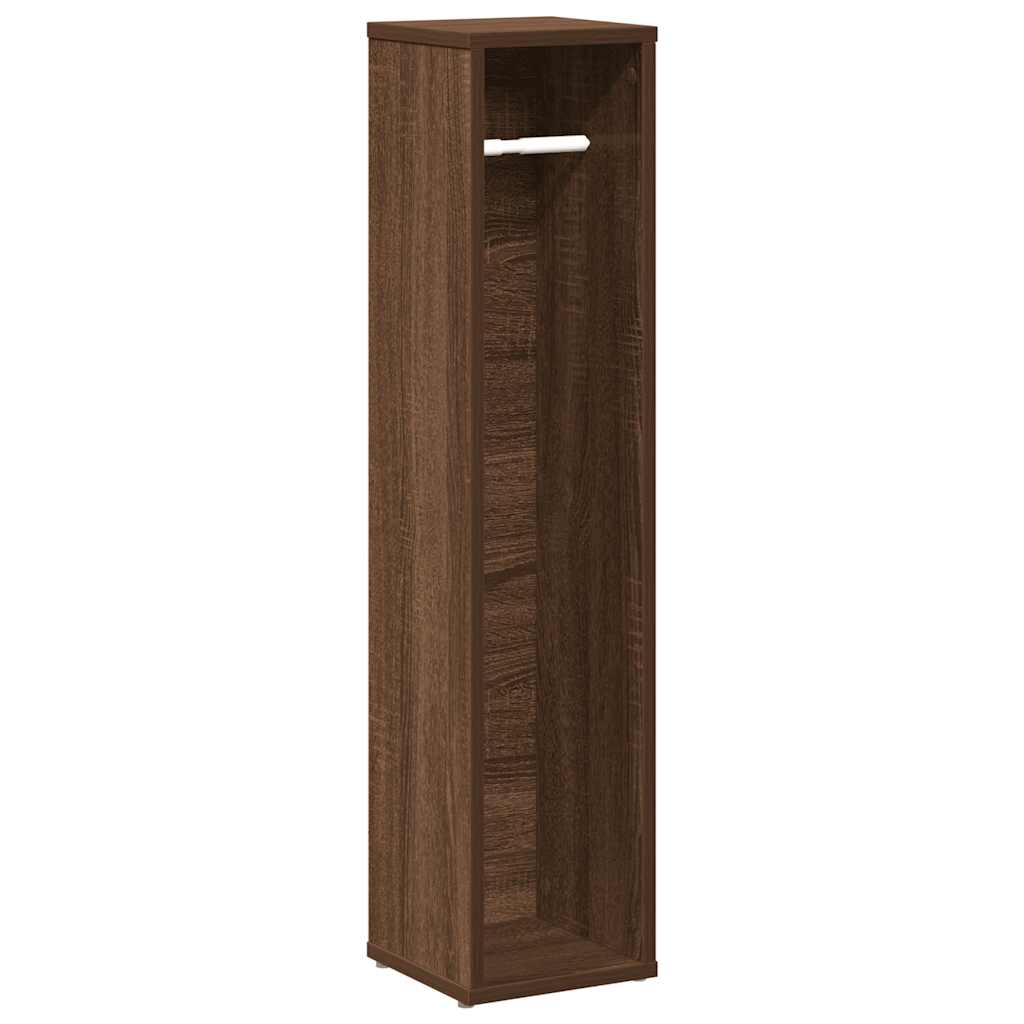vidaXL Badezimmerschrank mit Rollenhalter Braune Eiche 20,5x20x90 cm