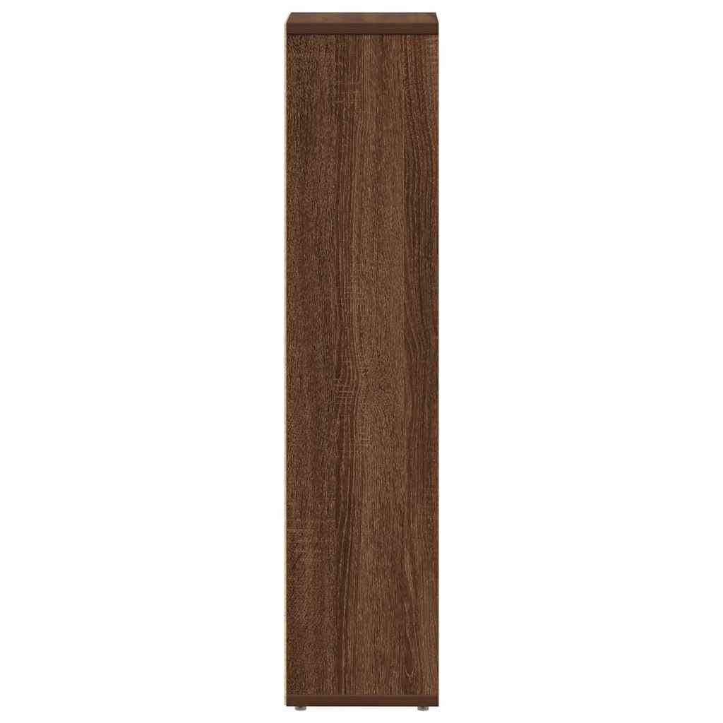 vidaXL Badezimmerschrank mit Rollenhalter Braune Eiche 20,5x20x90 cm