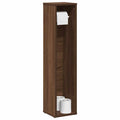 vidaXL Badezimmerschrank mit Rollenhalter Braune Eiche 20,5x20x90 cm