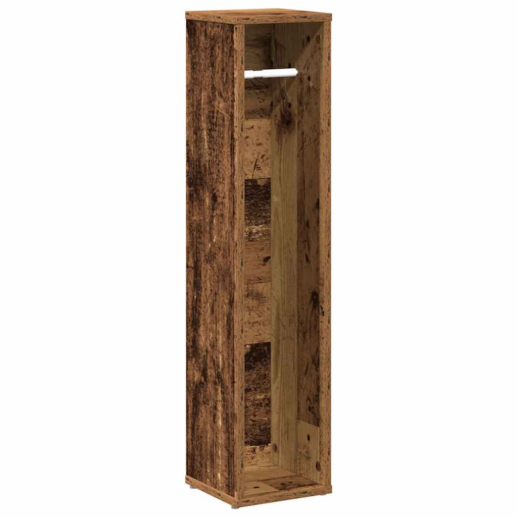 vidaXL Badezimmerschrank mit Rollenhalter Altholz 20,5x20x90 cm