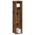 vidaXL Badezimmerschrank mit Rollenhalter Altholz 20,5x20x90 cm