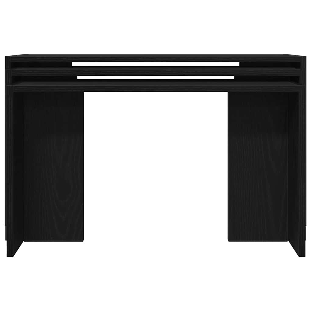vidaXL Satztische 3 Stk. Schwarz Holzwerkstoff