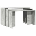 vidaXL Satztische 3 Stk. Betongrau Holzwerkstoff