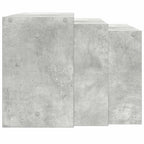 vidaXL Satztische 3 Stk. Betongrau Holzwerkstoff