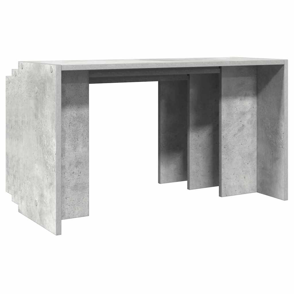 vidaXL Satztische 3 Stk. Betongrau Holzwerkstoff