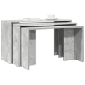 vidaXL Satztische 3 Stk. Betongrau Holzwerkstoff