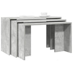 vidaXL Satztische 3 Stk. Betongrau Holzwerkstoff