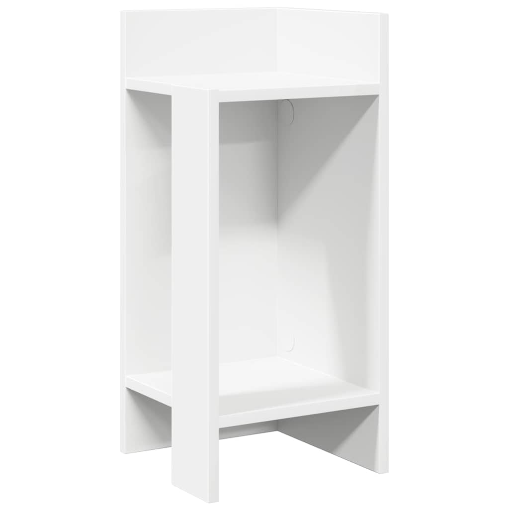 vidaXL Beistelltische 2 Stk. mit Ablage Weiß 25,5x27x60 cm