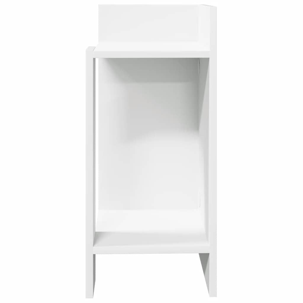 vidaXL Beistelltische 2 Stk. mit Ablage Weiß 25,5x27x60 cm