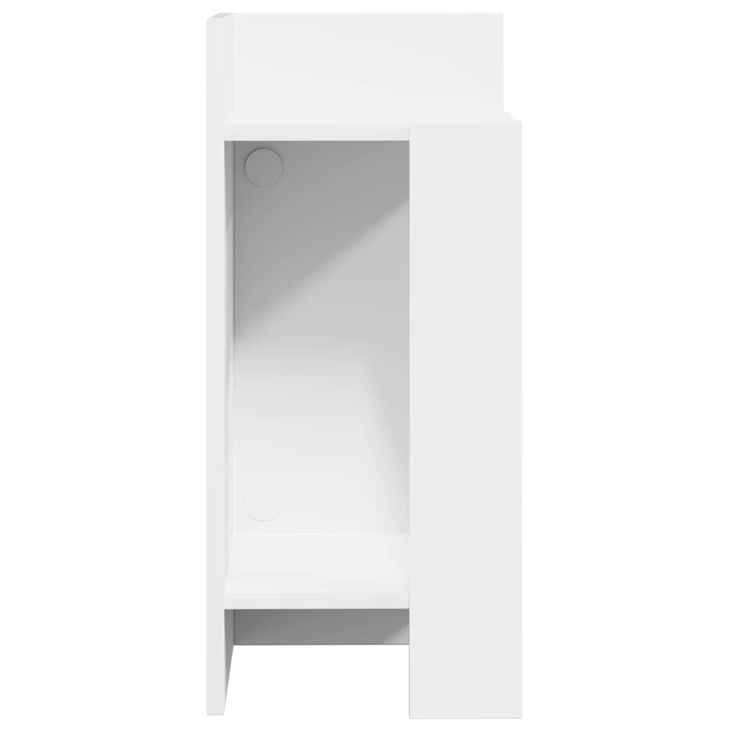 vidaXL Beistelltische 2 Stk. mit Ablage Weiß 25,5x27x60 cm