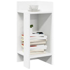 vidaXL Beistelltische 2 Stk. mit Ablage Weiß 25,5x27x60 cm