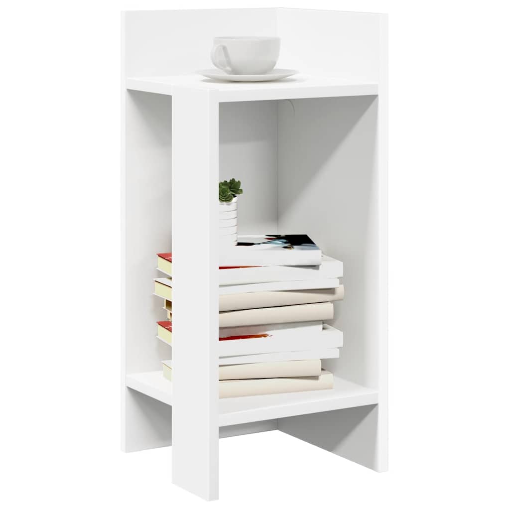 vidaXL Beistelltische 2 Stk. mit Ablage Weiß 25,5x27x60 cm