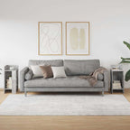vidaXL Beistelltische 2 Stk. mit Ablage Betongrau 25,5x27x60 cm
