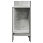 vidaXL Beistelltische 2 Stk. mit Ablage Betongrau 25,5x27x60 cm