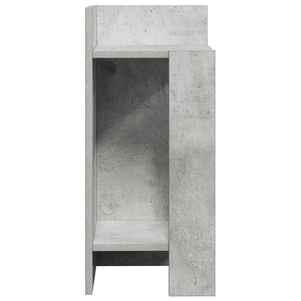 vidaXL Beistelltische 2 Stk. mit Ablage Betongrau 25,5x27x60 cm