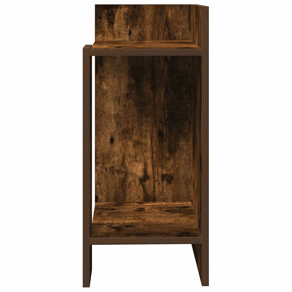 vidaXL Beistelltische 2 Stk. mit Ablage Räuchereiche 25,5x27x60 cm