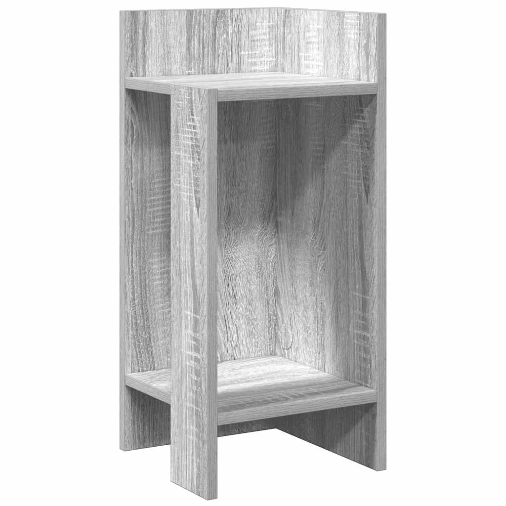 vidaXL Beistelltisch mit Ablage Grau Sonoma 25,5x27x60 cm