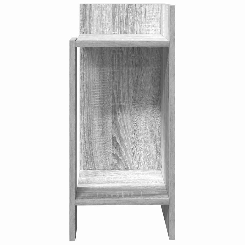 vidaXL Beistelltische 2 Stk. mit Ablage Grau Sonoma 25,5x27x60 cm