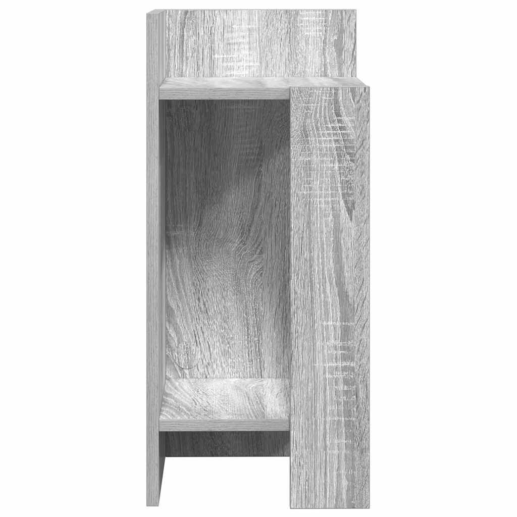 vidaXL Beistelltische 2 Stk. mit Ablage Grau Sonoma 25,5x27x60 cm
