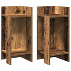 vidaXL Beistelltische 2 Stk. mit Ablage Altholz-Optik 25,5x27x60 cm