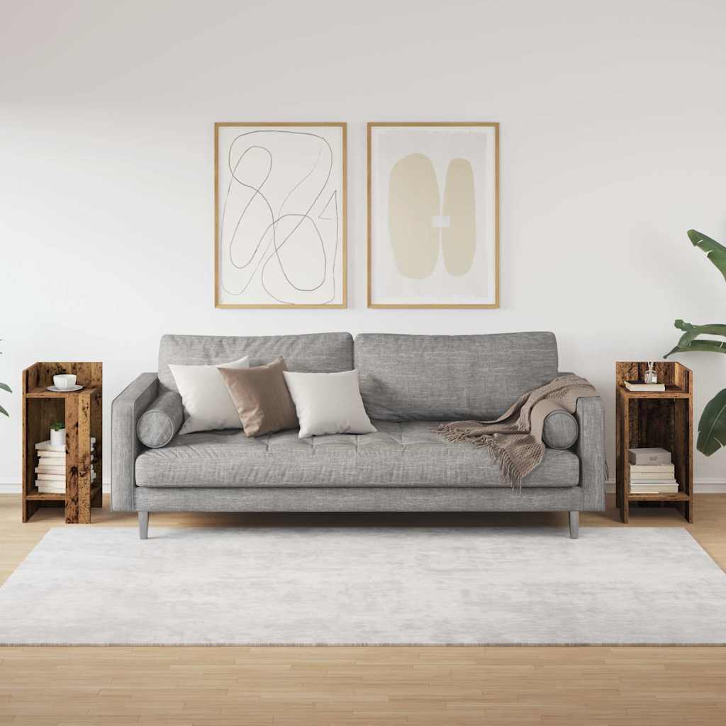 vidaXL Beistelltische 2 Stk. mit Ablage Altholz-Optik 25,5x27x60 cm