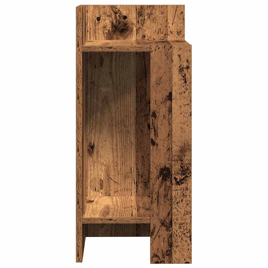 vidaXL Beistelltische 2 Stk. mit Ablage Altholz-Optik 25,5x27x60 cm