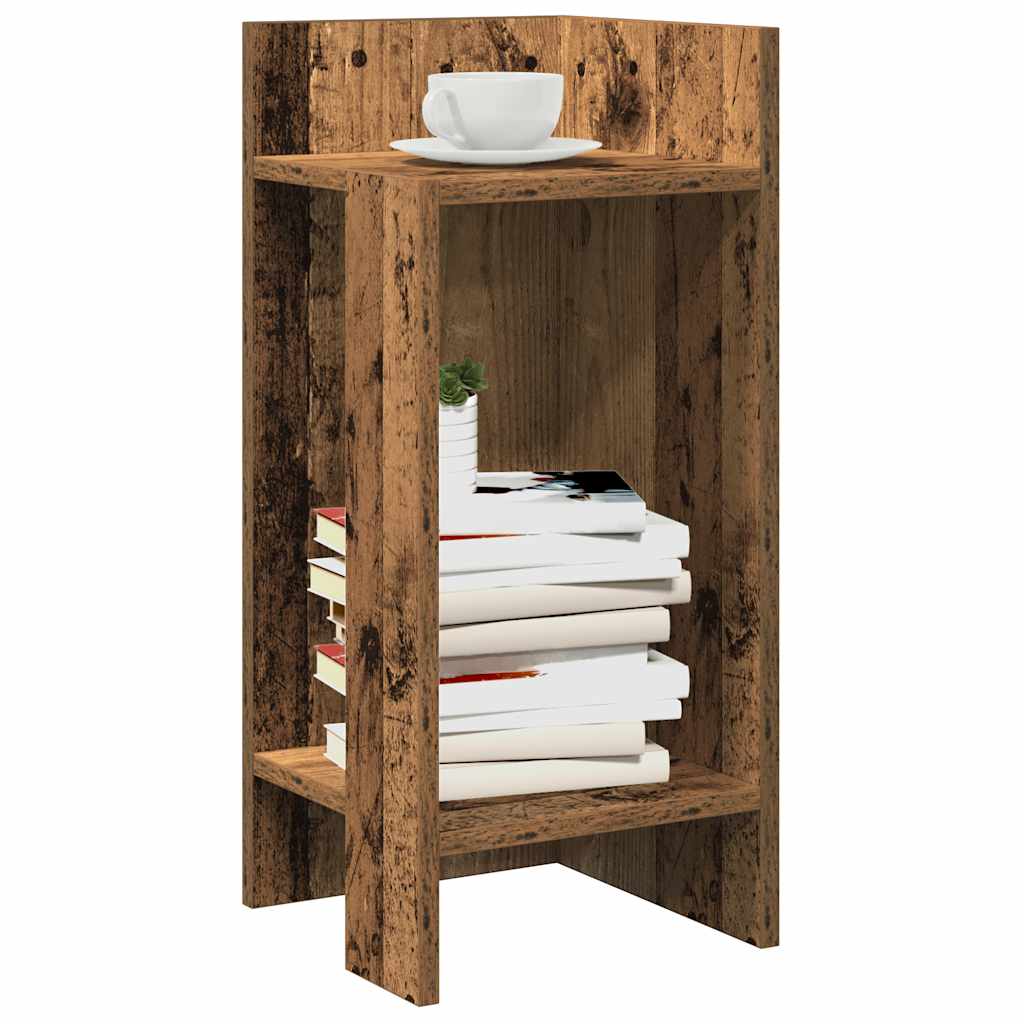 vidaXL Beistelltische 2 Stk. mit Ablage Altholz-Optik 25,5x27x60 cm