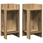 vidaXL Beistelltische 2 Stk. mit Ablage Artisan-Eiche 25,5x27x60 cm