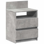 vidaXL Nachttisch mit 2 Schubladen Betongrau 40x33x60 cm