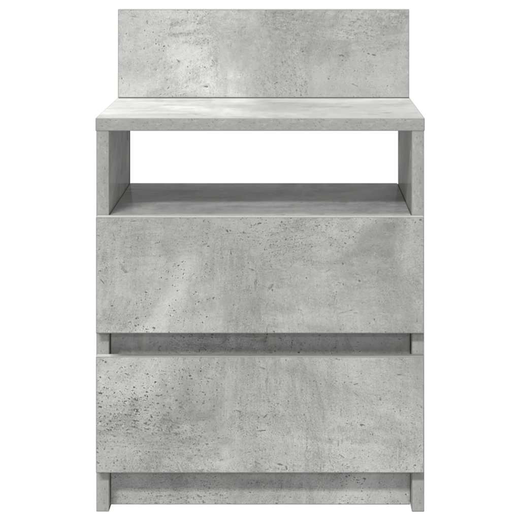 vidaXL Nachttisch mit 2 Schubladen Betongrau 40x33x60 cm