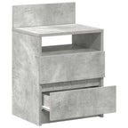 vidaXL Nachttisch mit 2 Schubladen Betongrau 40x33x60 cm