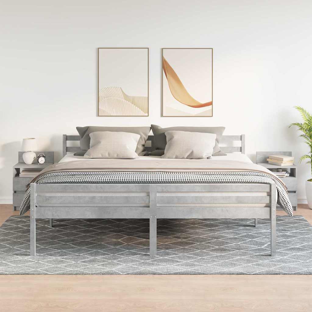 vidaXL Nachttische 2 Stk. mit 2 Schubladen Betongrau 40x33x60 cm