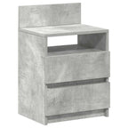 vidaXL Nachttische 2 Stk. mit 2 Schubladen Betongrau 40x33x60 cm