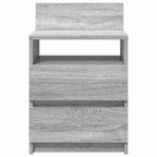 vidaXL Nachttische 2 Stk. mit 2 Schubladen Grau Sonoma 40x33x60 cm