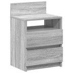 vidaXL Nachttische 2 Stk. mit 2 Schubladen Grau Sonoma 40x33x60 cm