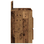 vidaXL Nachttische 2 Stk. mit 2 Schubladen Altholz-Optik 40x33x60 cm